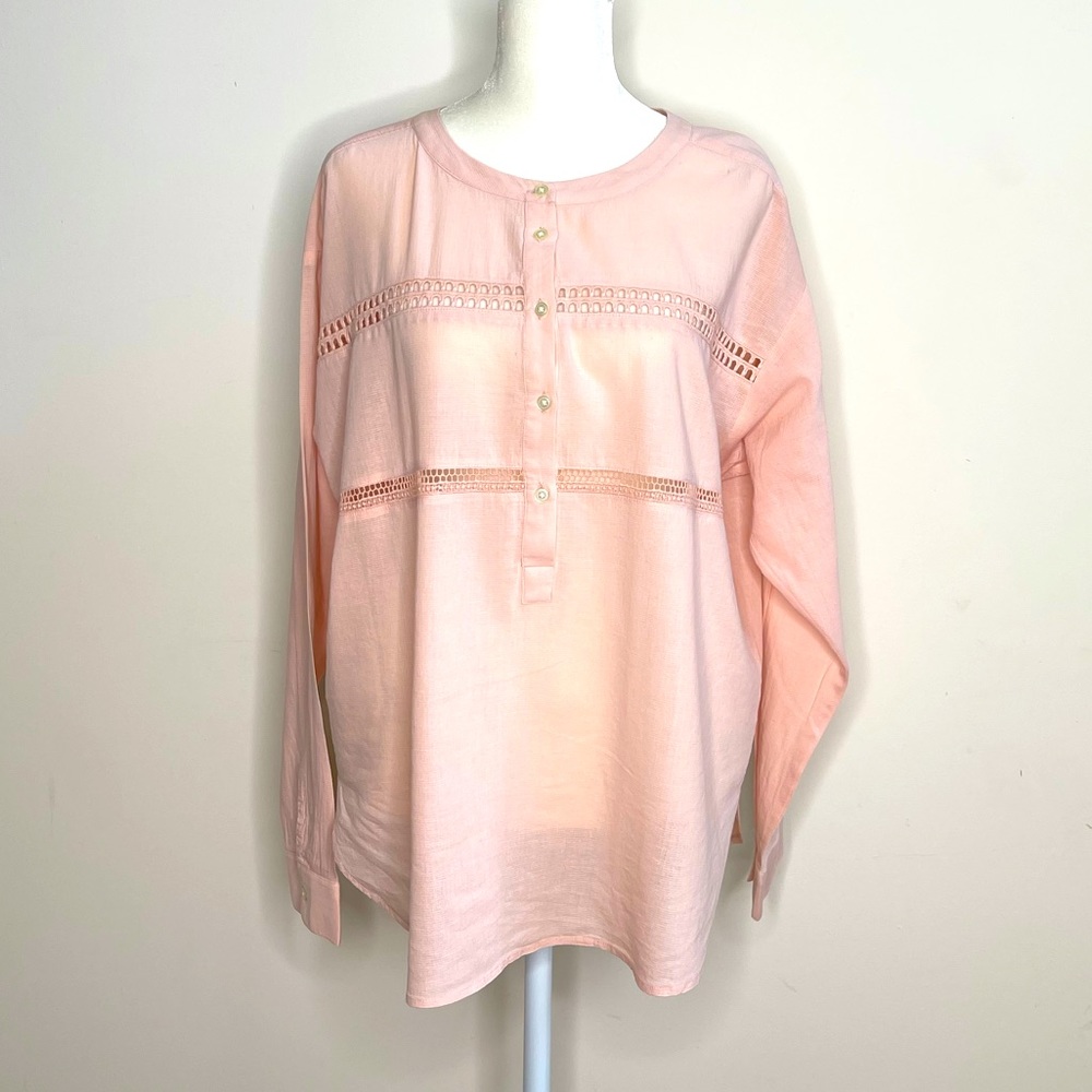 LOFT Women’s Pink Peasant Top.